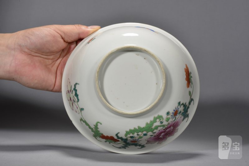 清雍正 粉彩牡丹纹大碗一对 - 图4